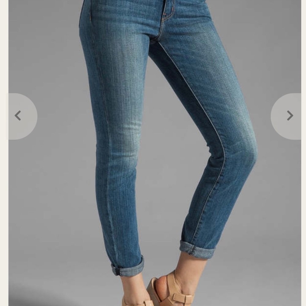 Current/Elliott rolled skinny jeans